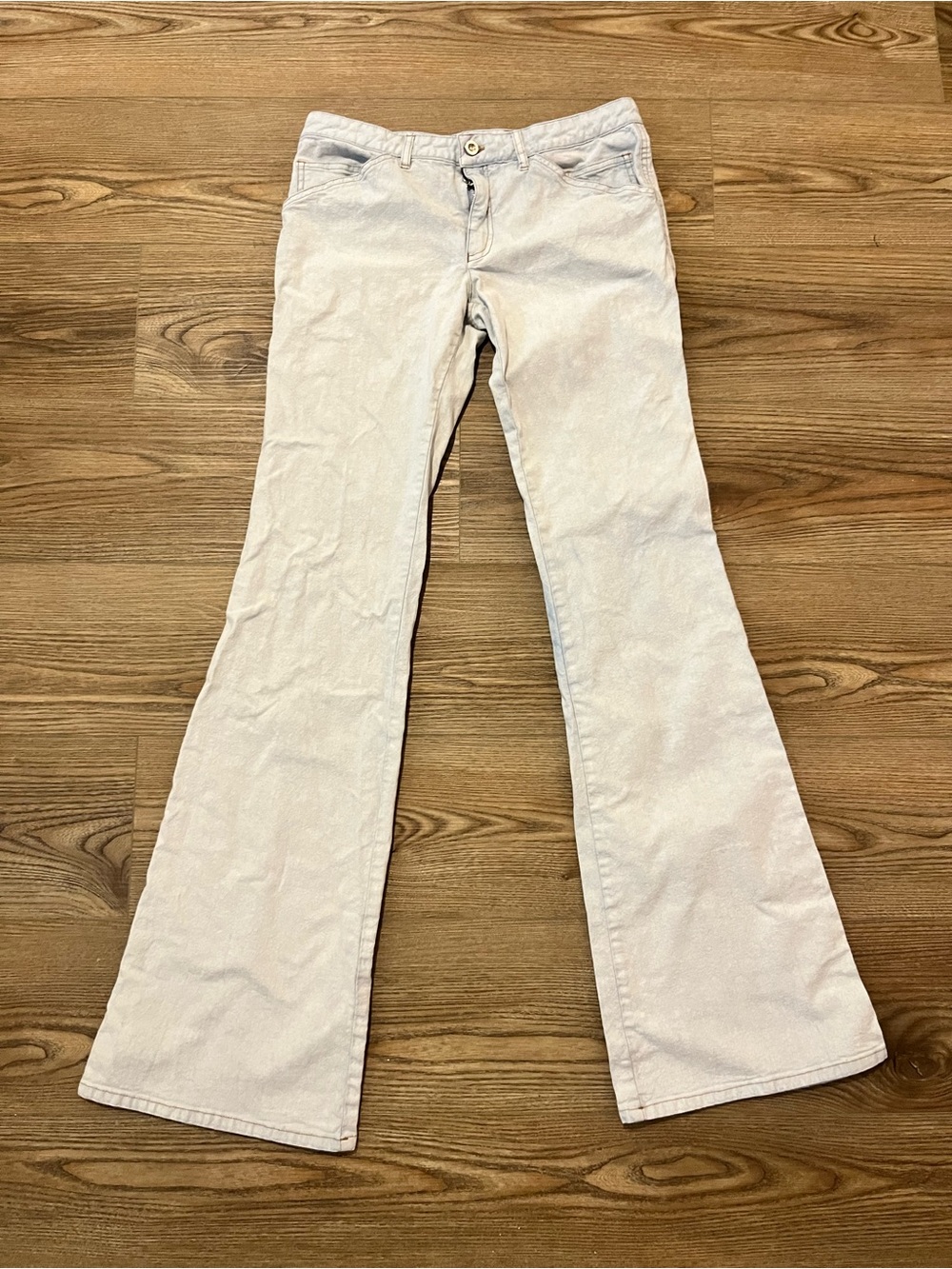 Y2K Stella McCartney Flare Jeans Wide Leg Bell Bottom Low Mid Rise Sz 44 US 30